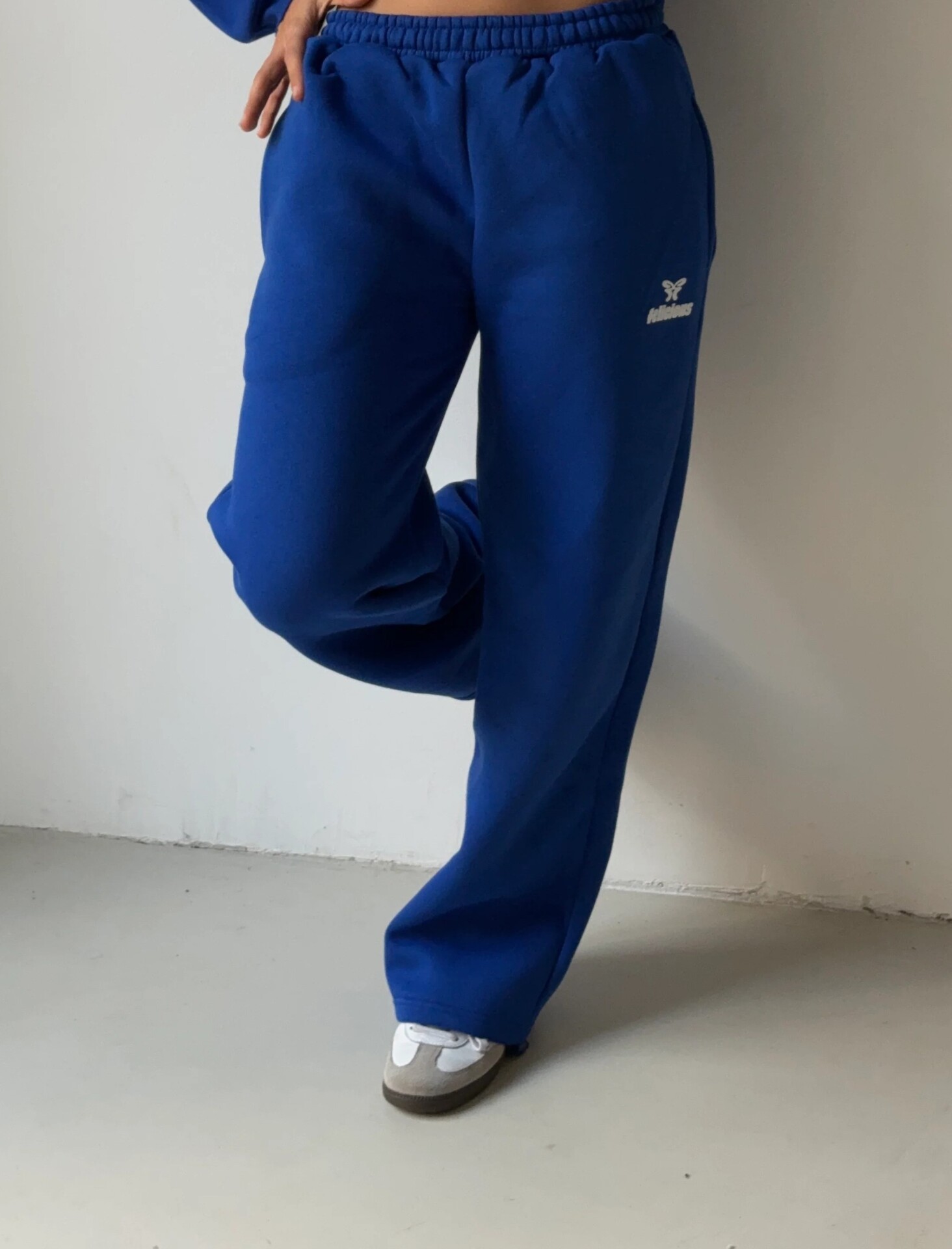 شلوار اسلش زنانه واید لگ آبی برند فلیشس felicious | بادابینگ استایل