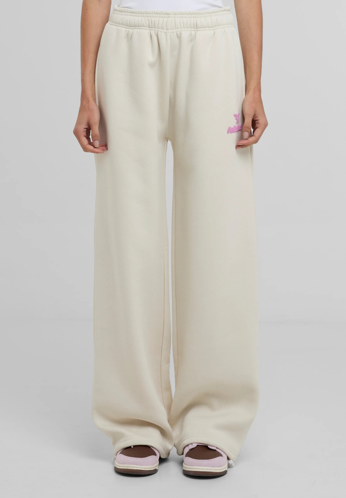  شلوار اسلش زنانه واید لگ سفید استخوانی برند فلیشس felicious | بادابینگ استایل 